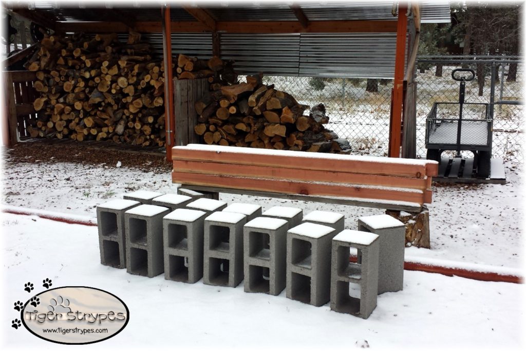 Learn How to Make an Outdoor Brick Bench TigerStrypesBlog